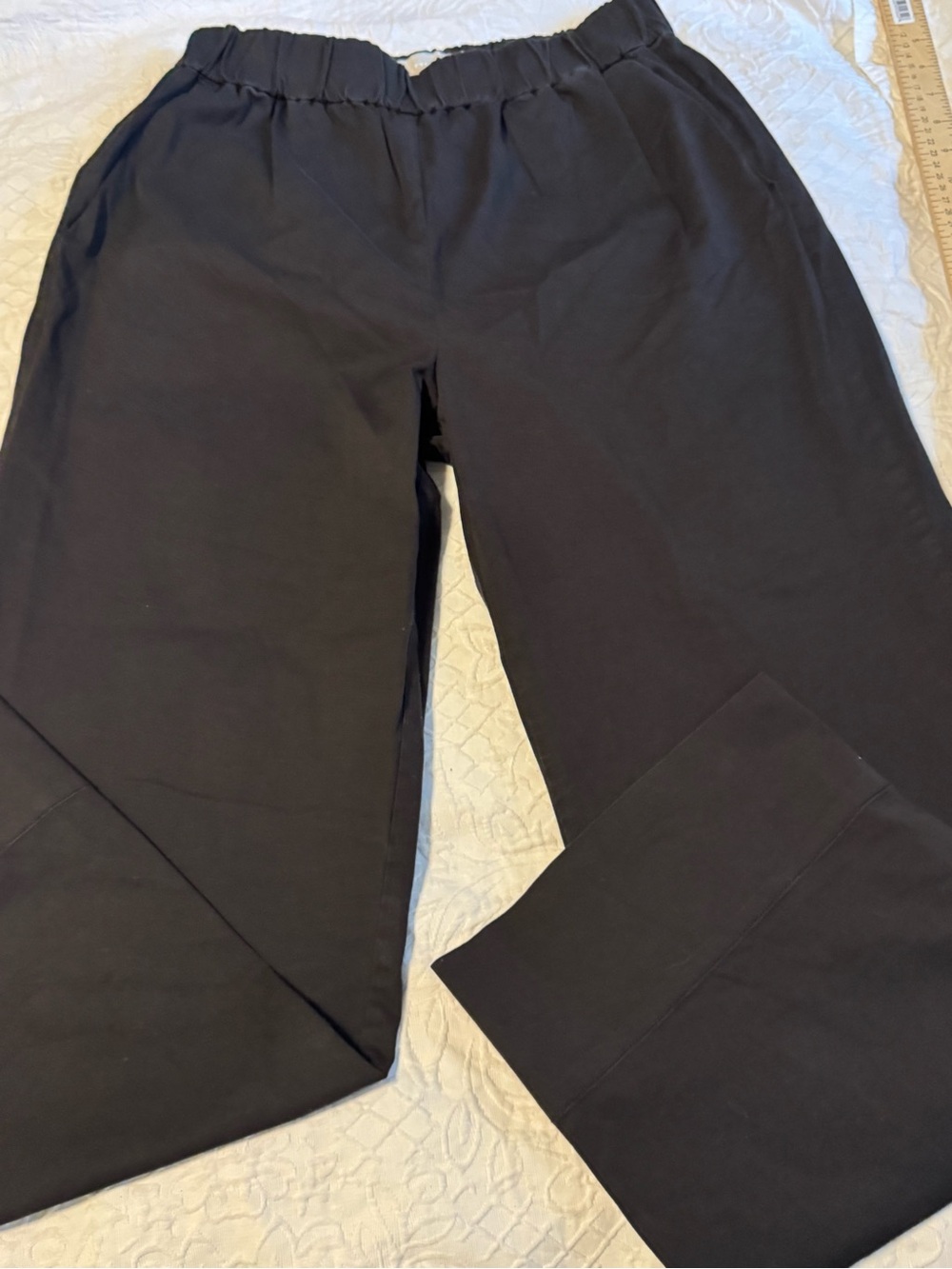 Everlane Women’s Size 8 Black Organic Cotton Pull On Pants Elastic Waist